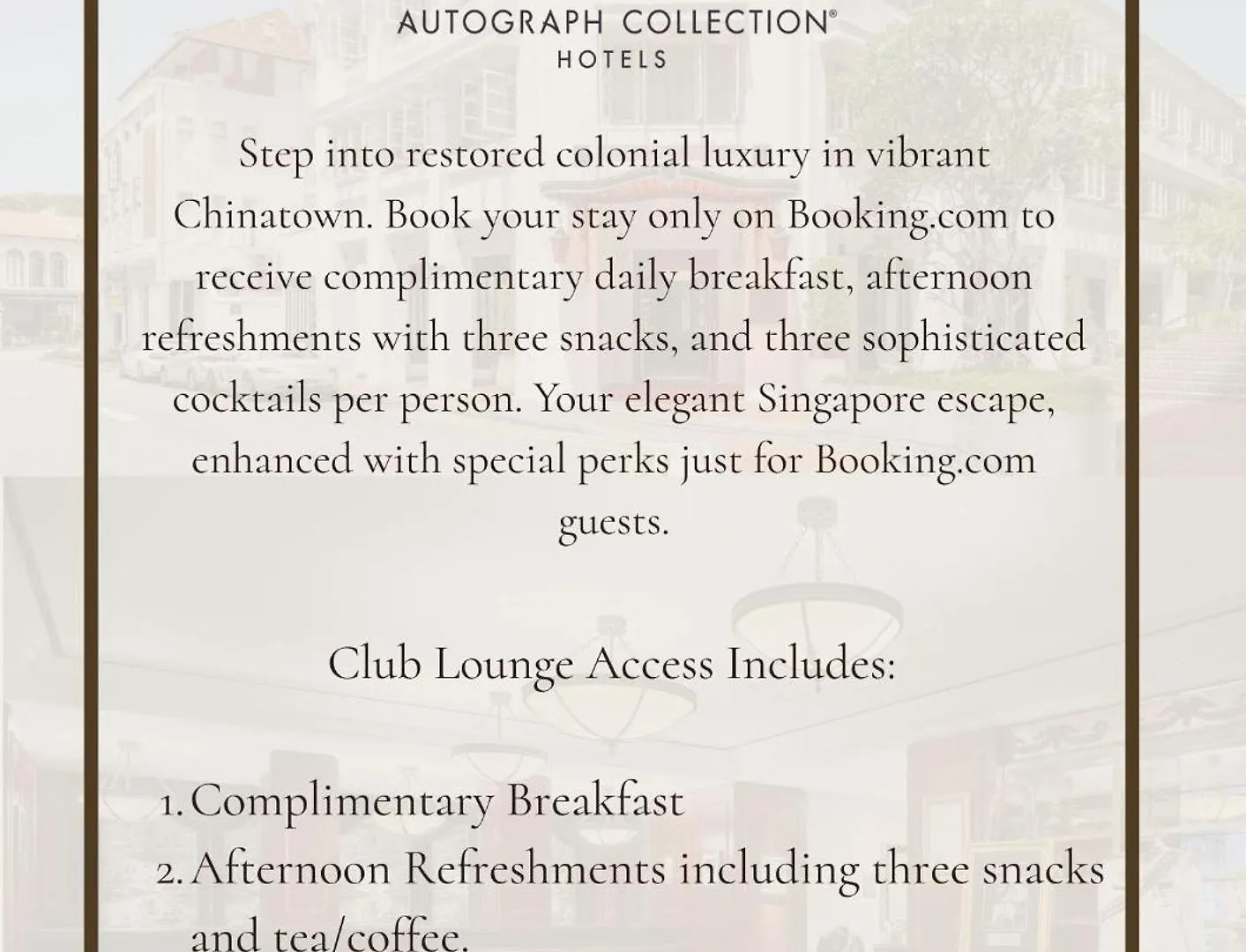 Maxwell Reserve Singapore, Autograph Collection Singapura